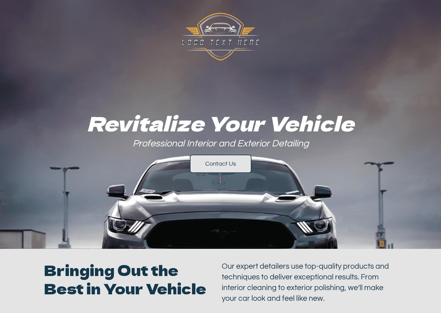 Automobile Vehicle Detailing Website Preview