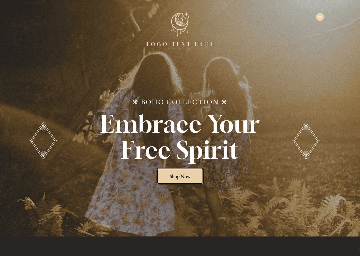 Boho Chic Fashion Website Preview