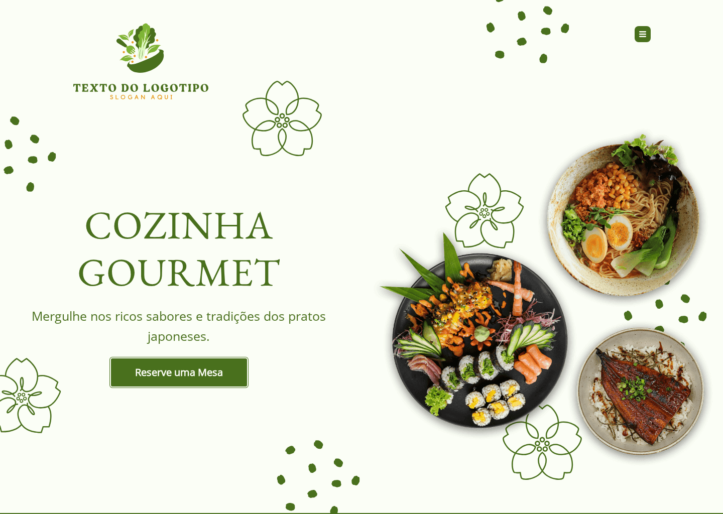 Saboreando a Culinária Japonesa Website Preview