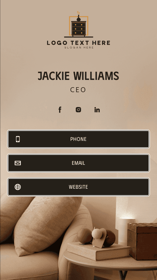 Furniture Shop CEO Digital Business Card