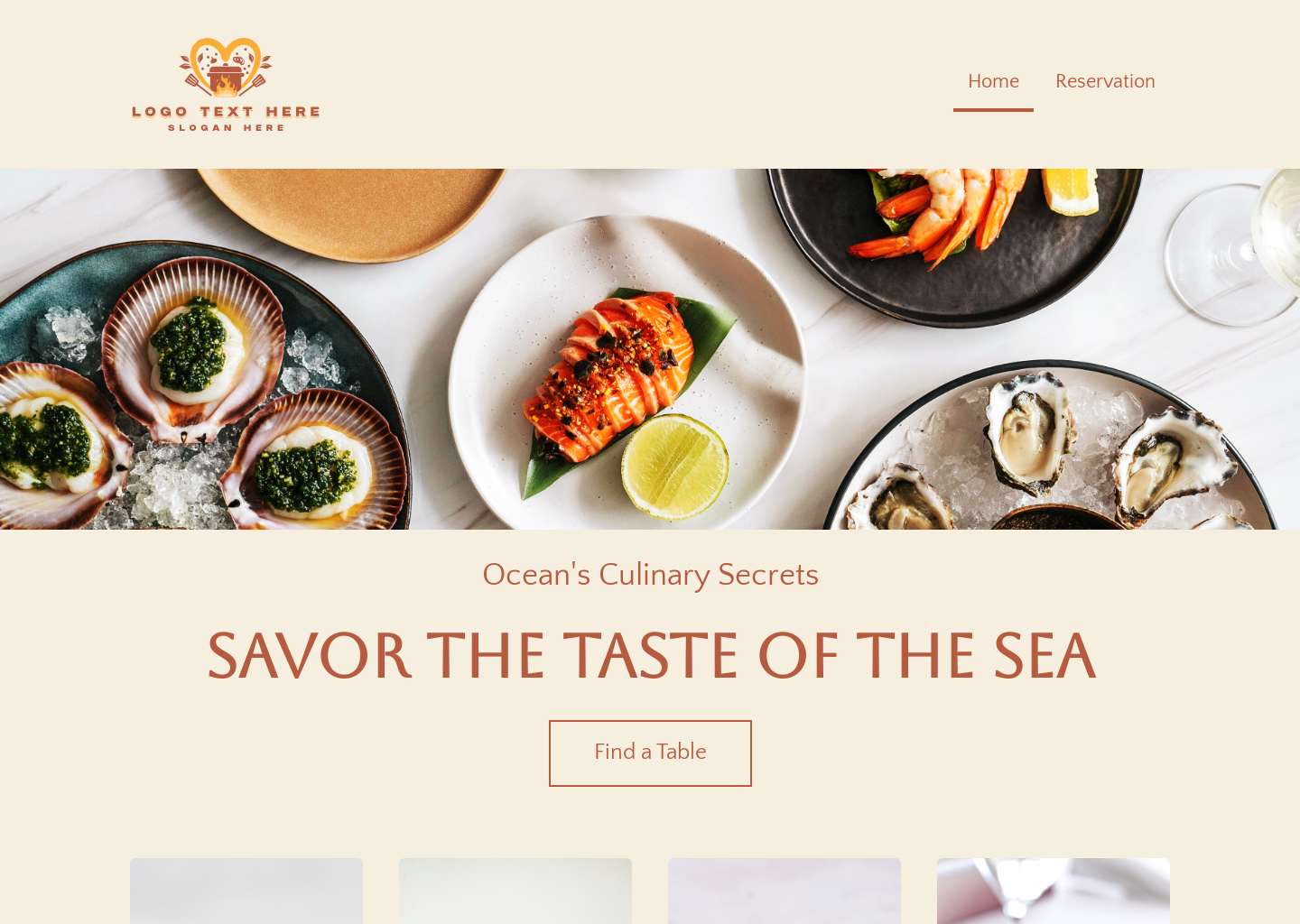 Seafood Restaurant Website Builder Image Preview