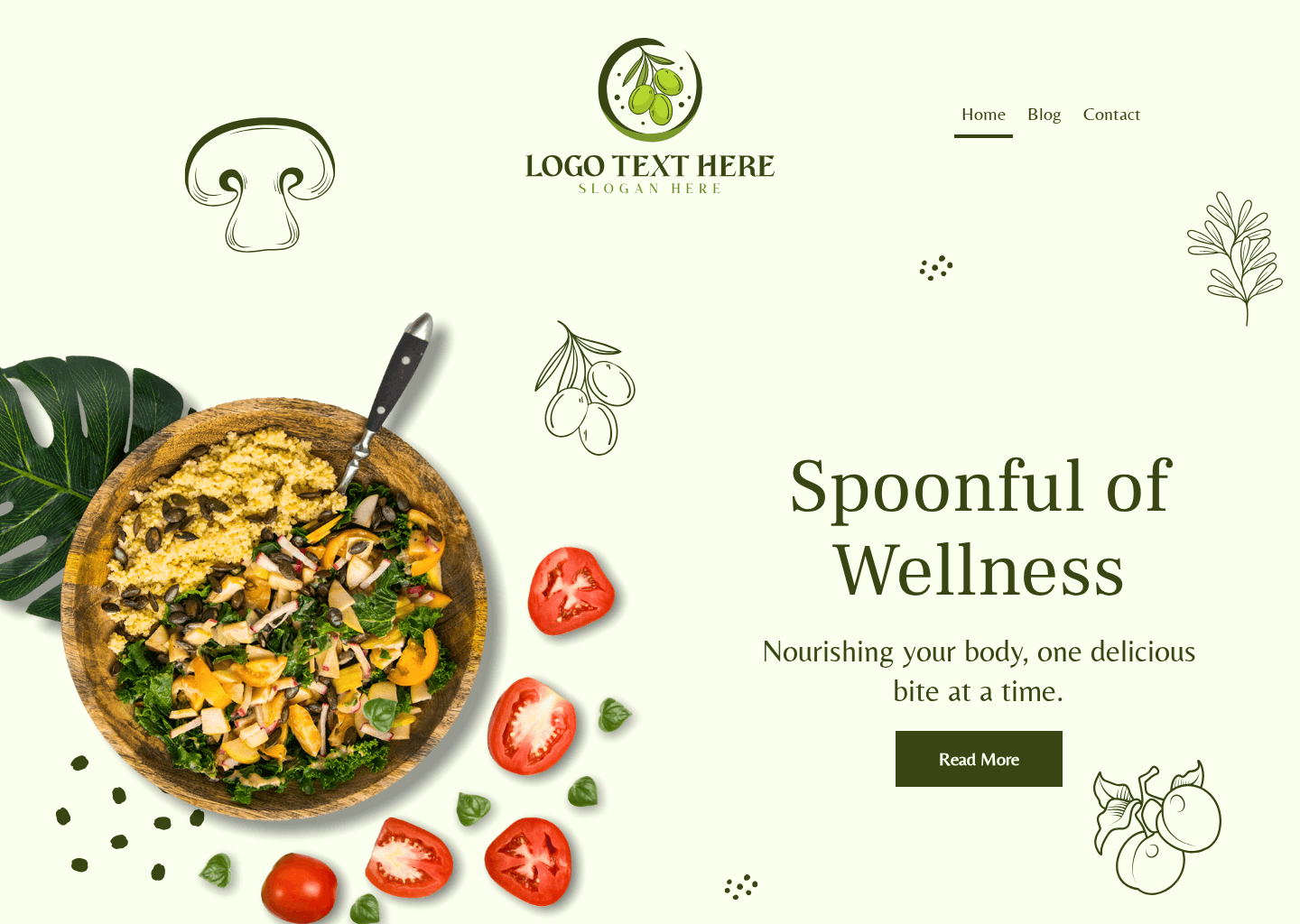 Healthy Food Blog Website Preview