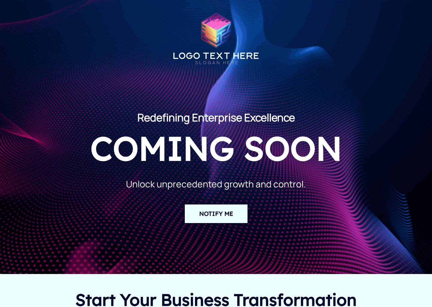 Enterprise Coming Soon Website Preview