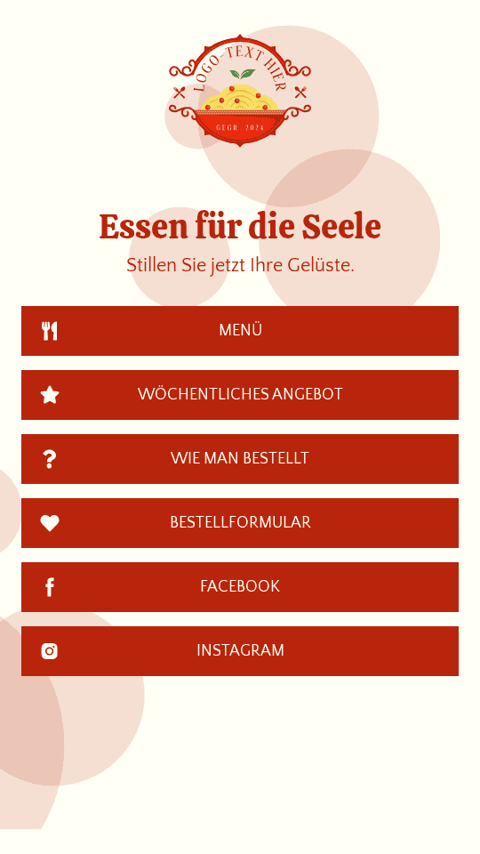 Restaurant-Lieferdienst Link in Bio