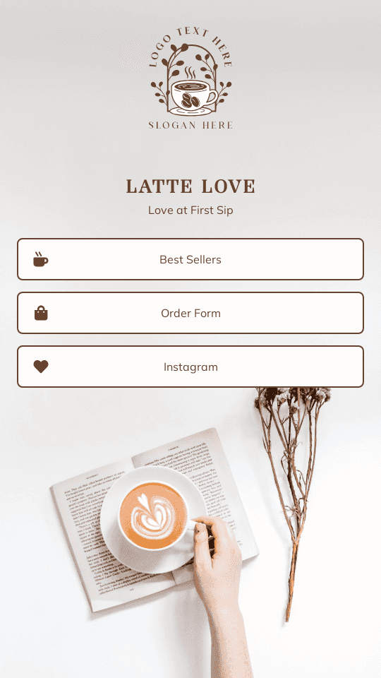 Elite Coffee Shop Link In Bio Design