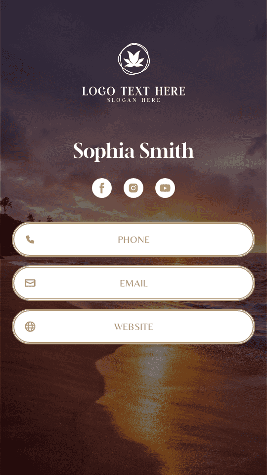 Generic Nature Traveler Digital Business Card Preview