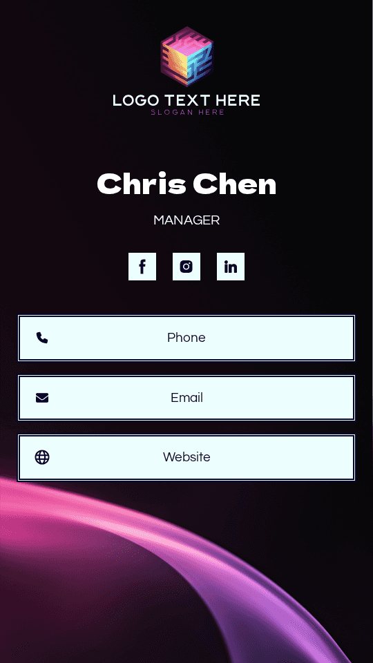 Business Performance Manager Digital Business Card Preview