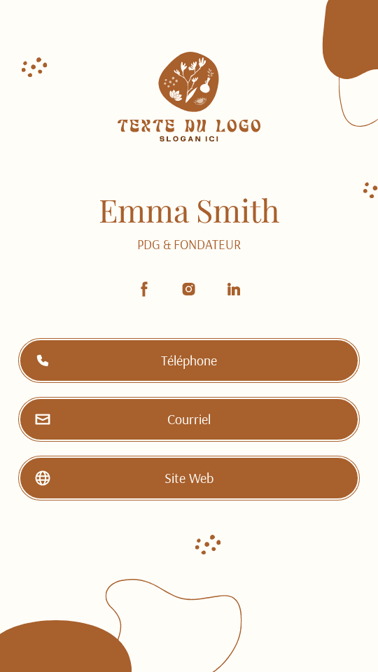 PDG d'entreprise générique Digital Business Card