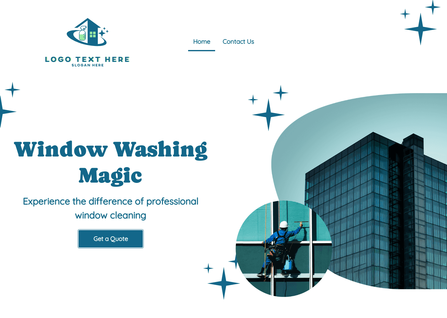 Glass Window Cleaner Website Preview