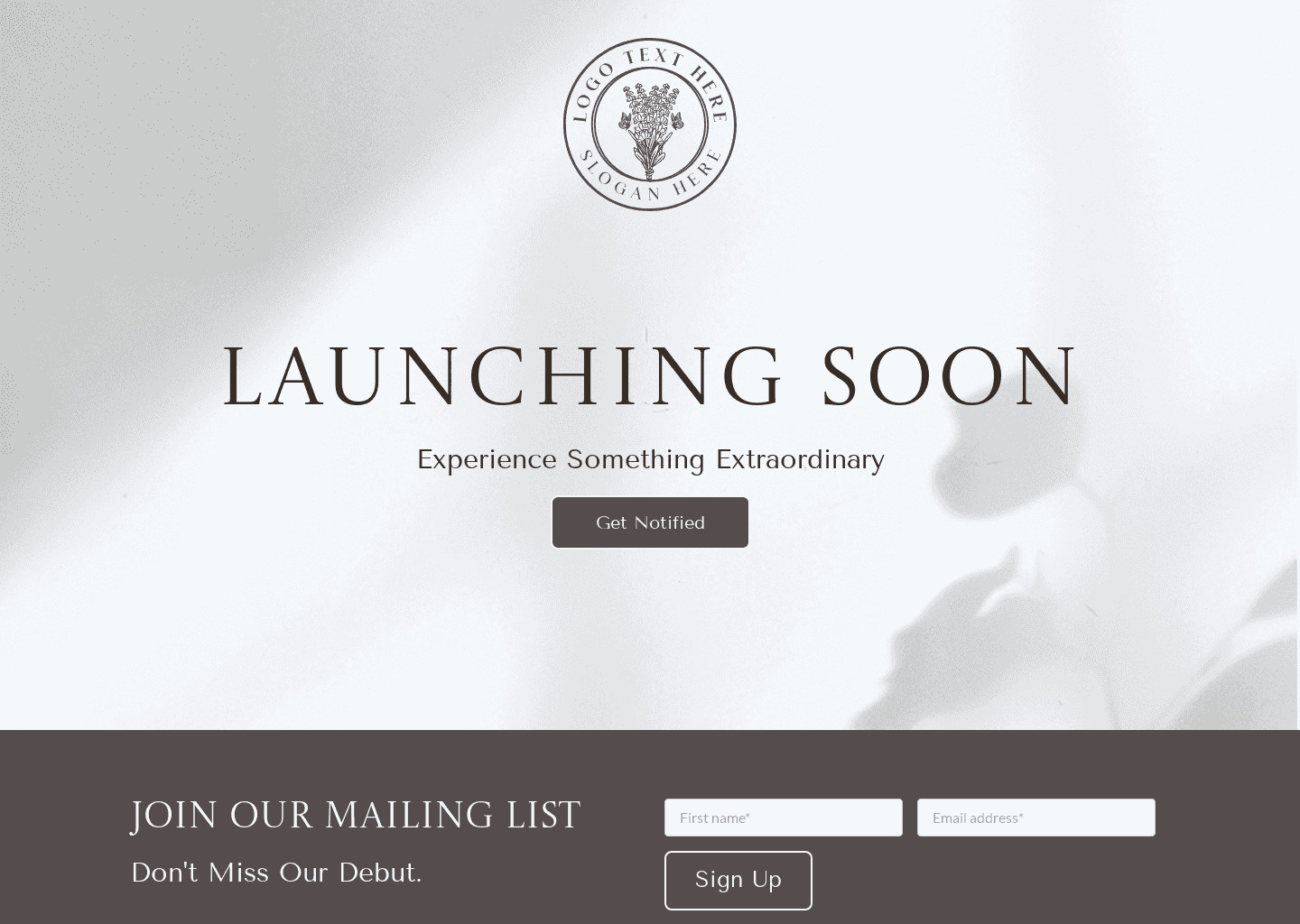 Stylish Launching Soon Website Preview