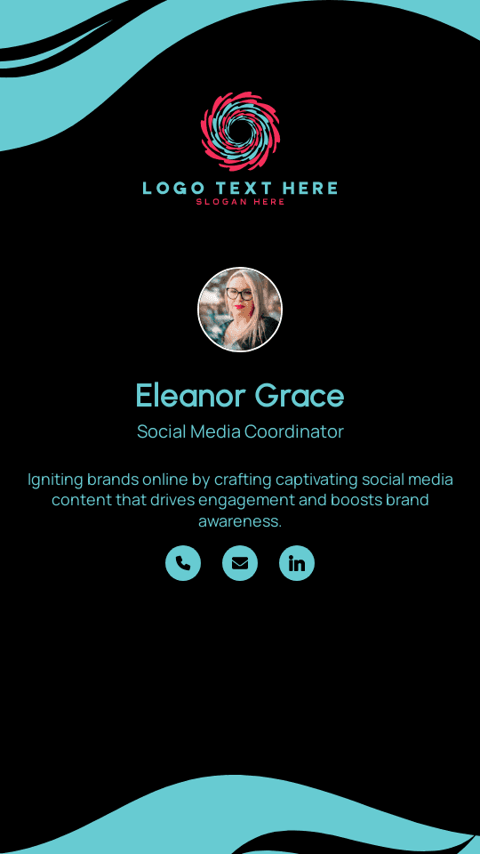 Social Media Coordinator Digital Business Card Preview