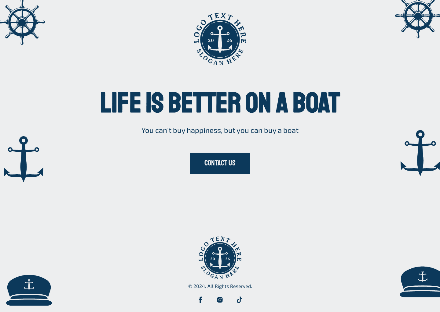 Nautical Boating Sailing Website Preview
