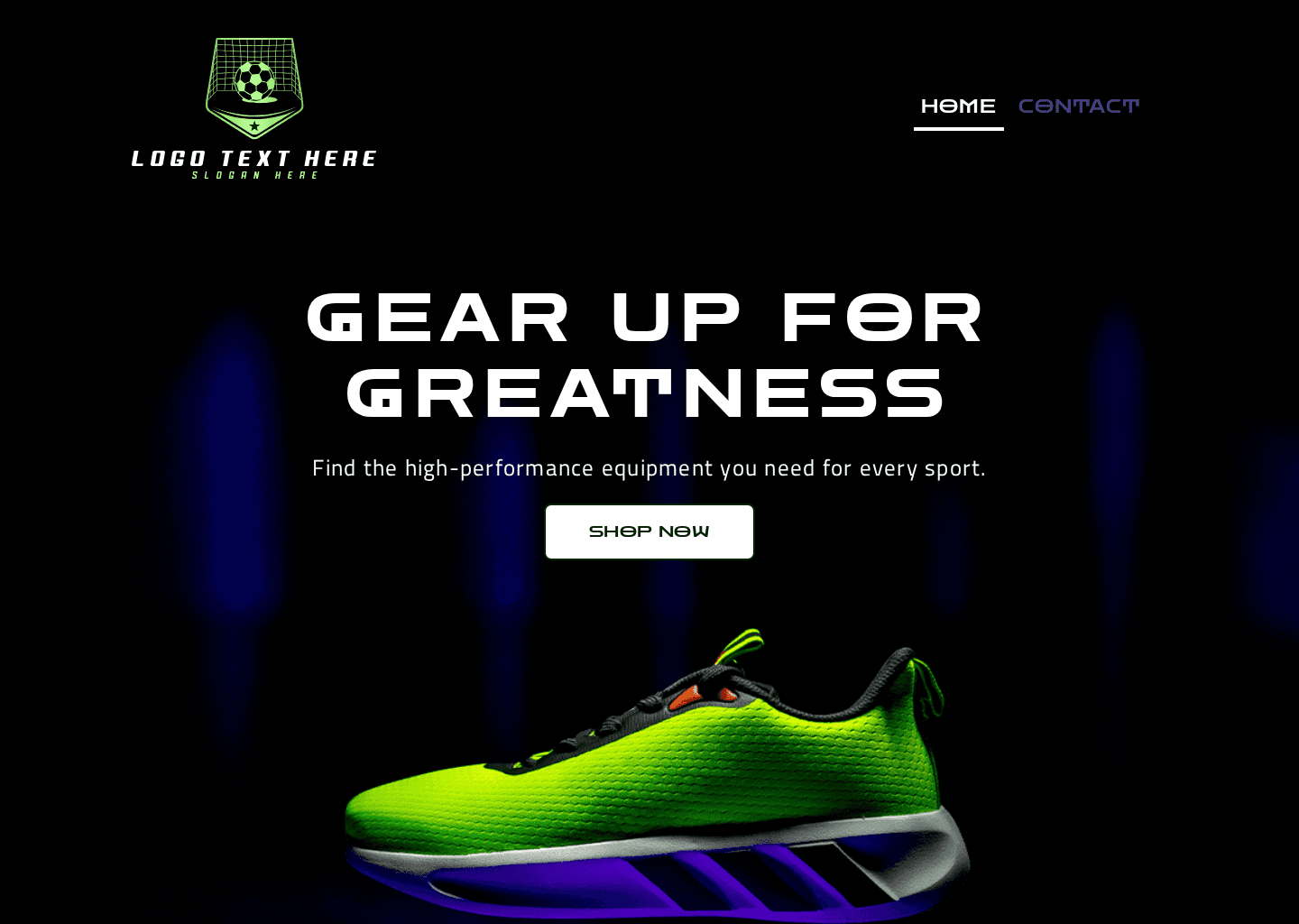 Sports Equipment Shop Website