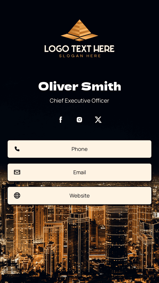 Chief Executive Officer Digital Business Card Preview
