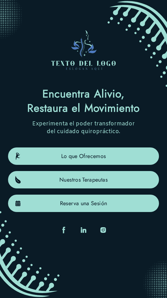 Servicio de terapia quiropráctica Link in Bio Preview