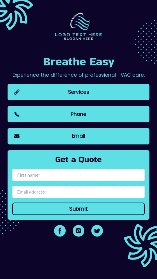 Expert HVAC Services Website