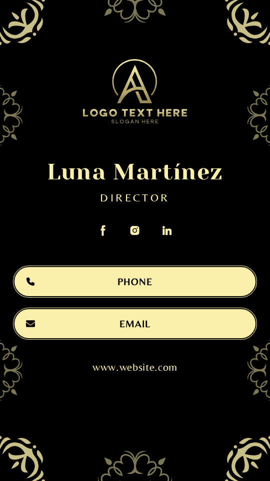 Generic Professional Director Digital Business Card Preview