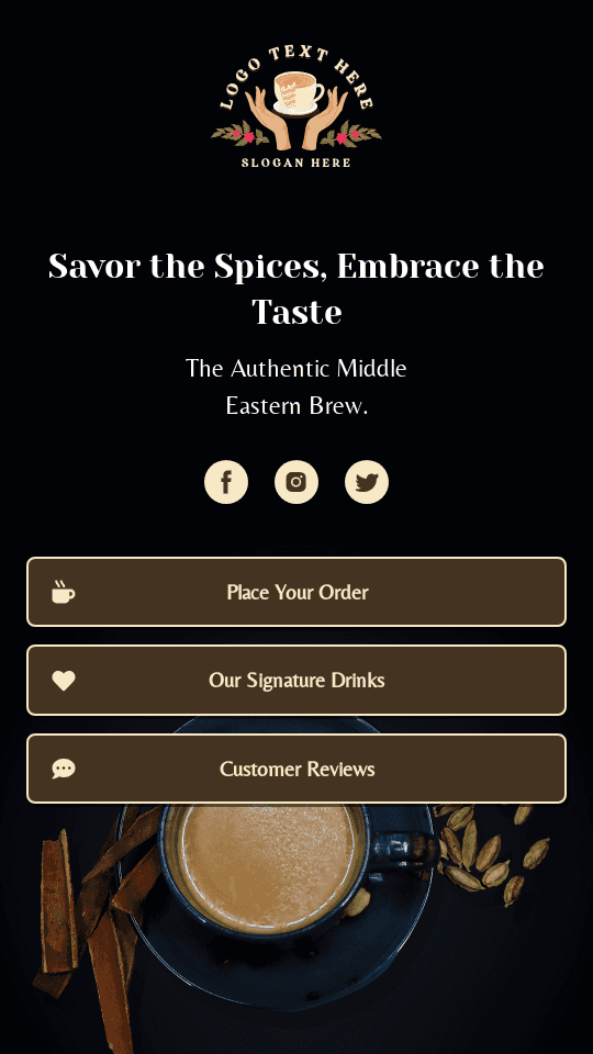 Middle Eastern Cafe Link in Bio
