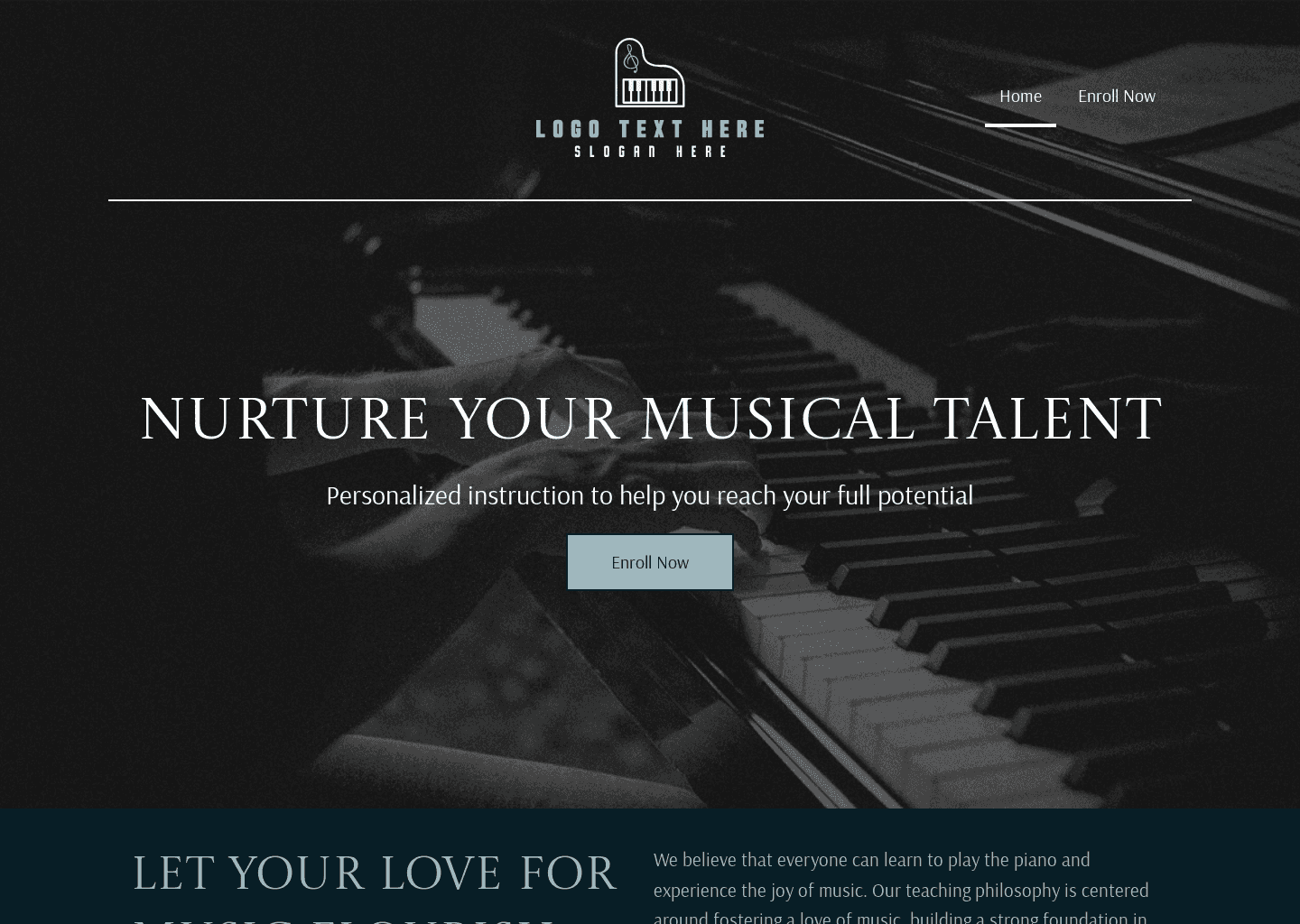 Music Piano Class Website Preview
