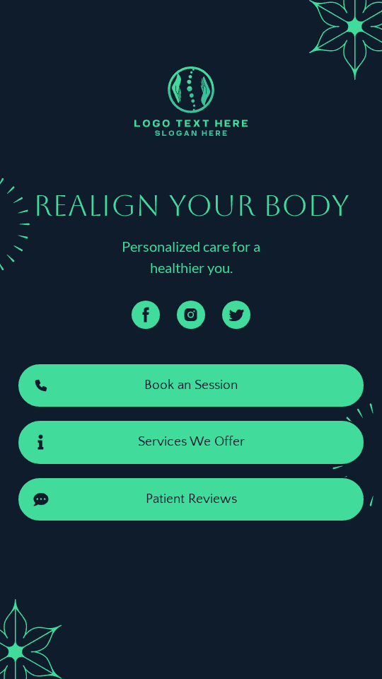 Chiropractor Therapy Facility Link in Bio
