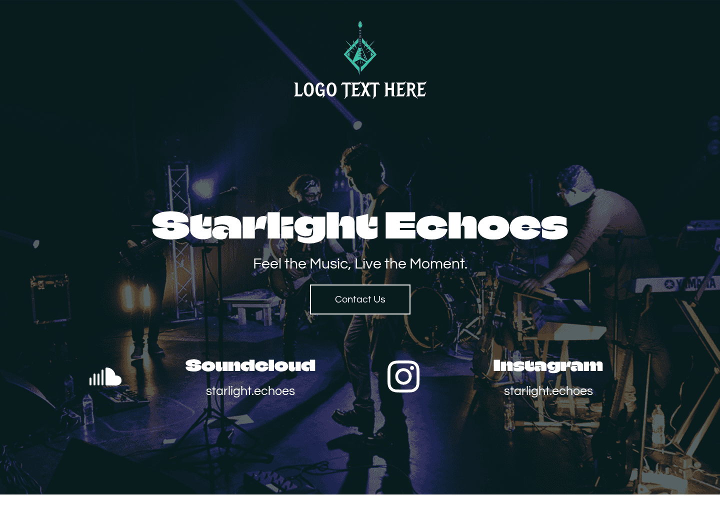 Music Band Profile Website Preview