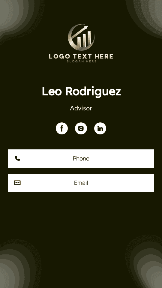 Business Finance Advisor Digital Business Card Preview