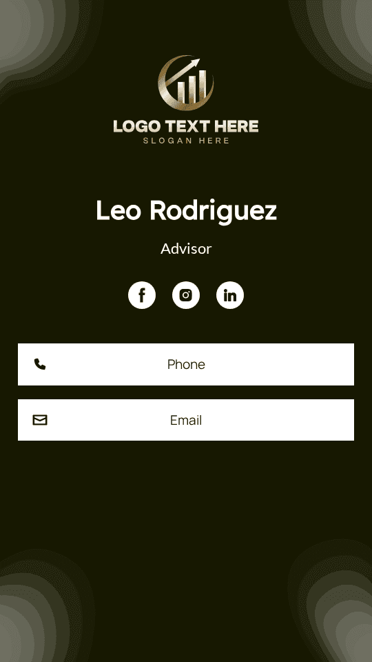 Business Finance Advisor Digital Business Card