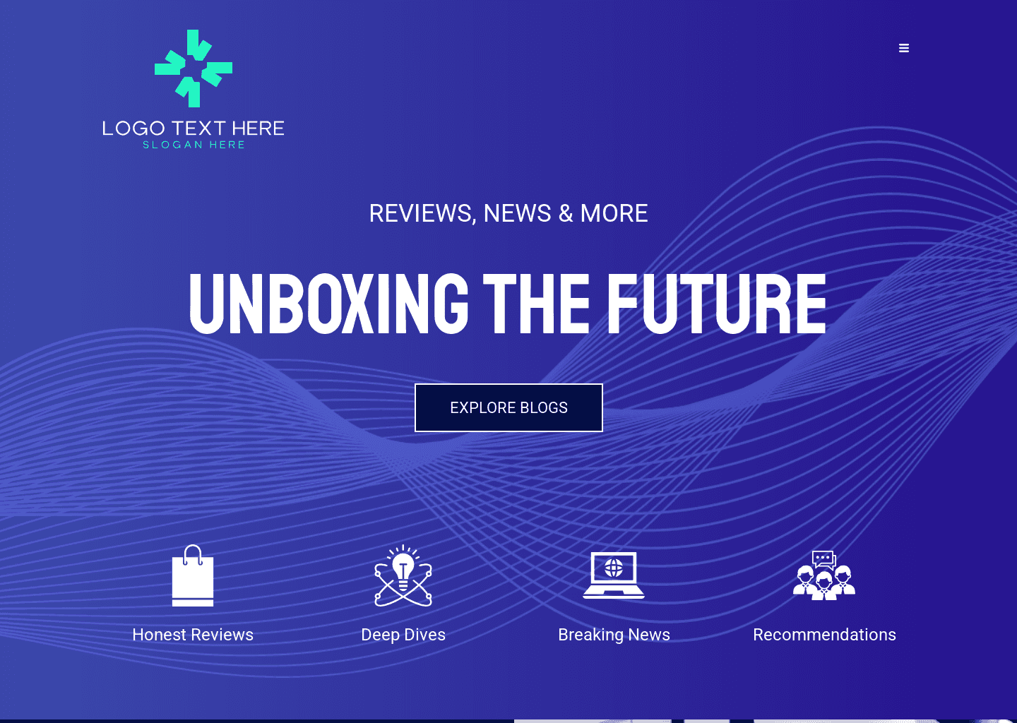 Tech Review Blog Website Preview