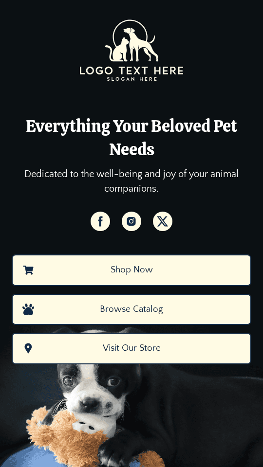 Animal Pet Store Link in Bio Preview