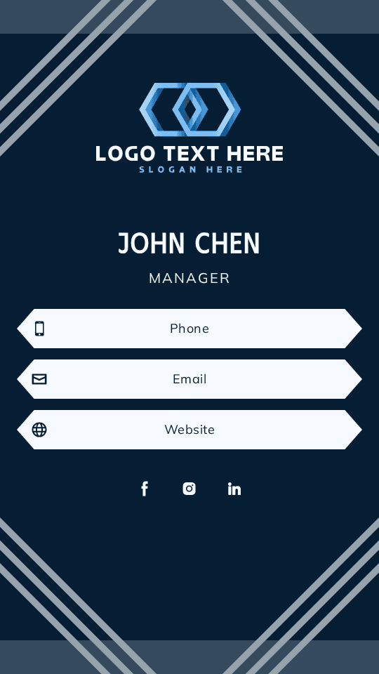 Professional Manager Digital Business Card Preview
