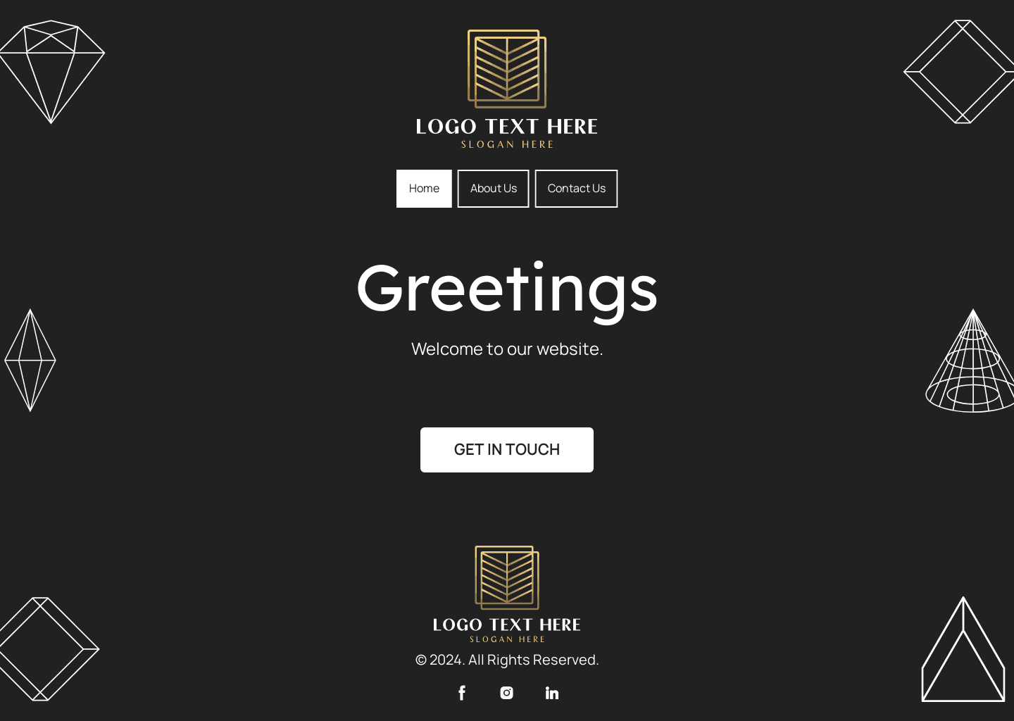 Abstract Greetings Website Preview