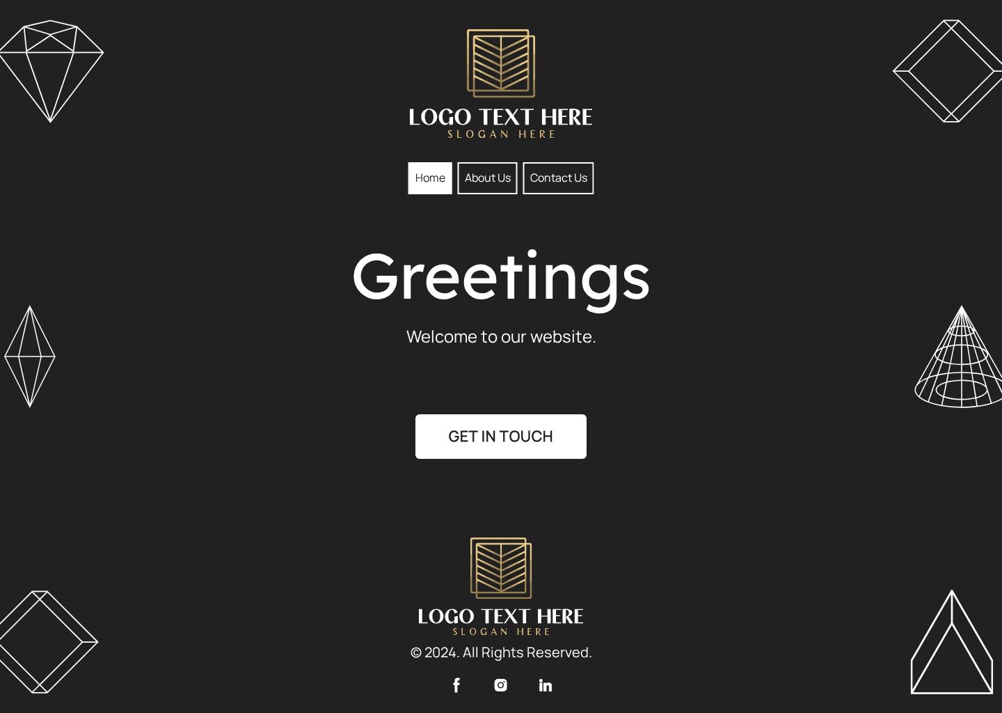Abstract Greetings Website Preview