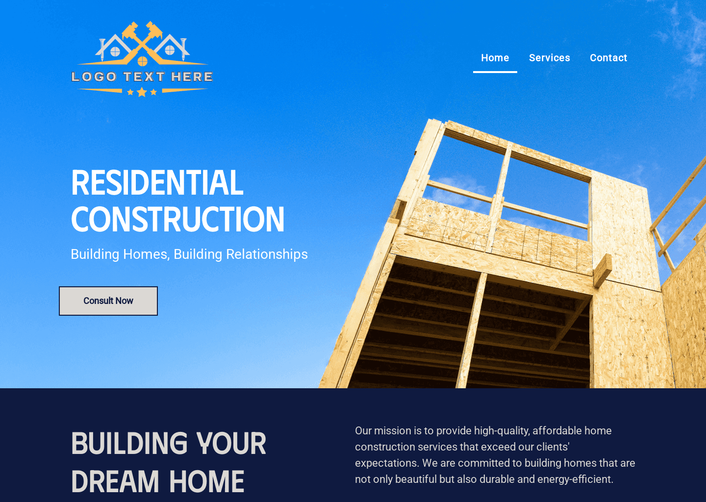 Home Construction Service Website Preview