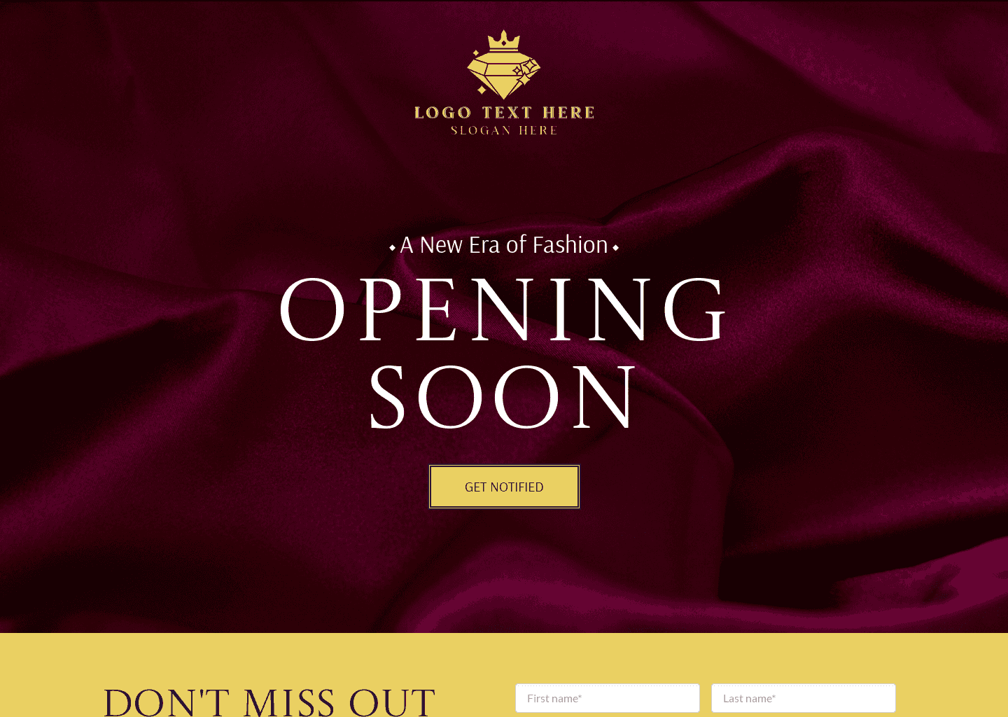 Fashion Opening Soon Website Preview
