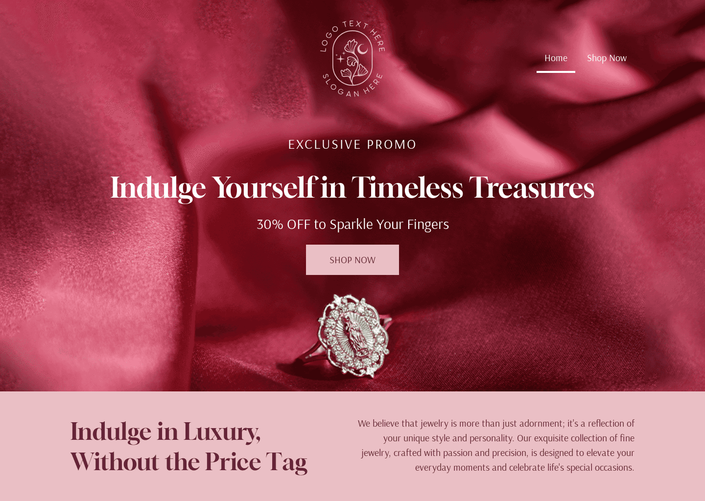 Jewelry Boutique Sale Website