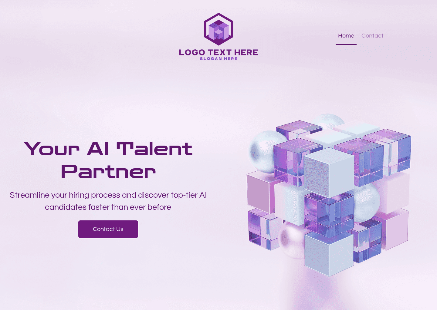 Artificial Intelligence Hiring Website Preview