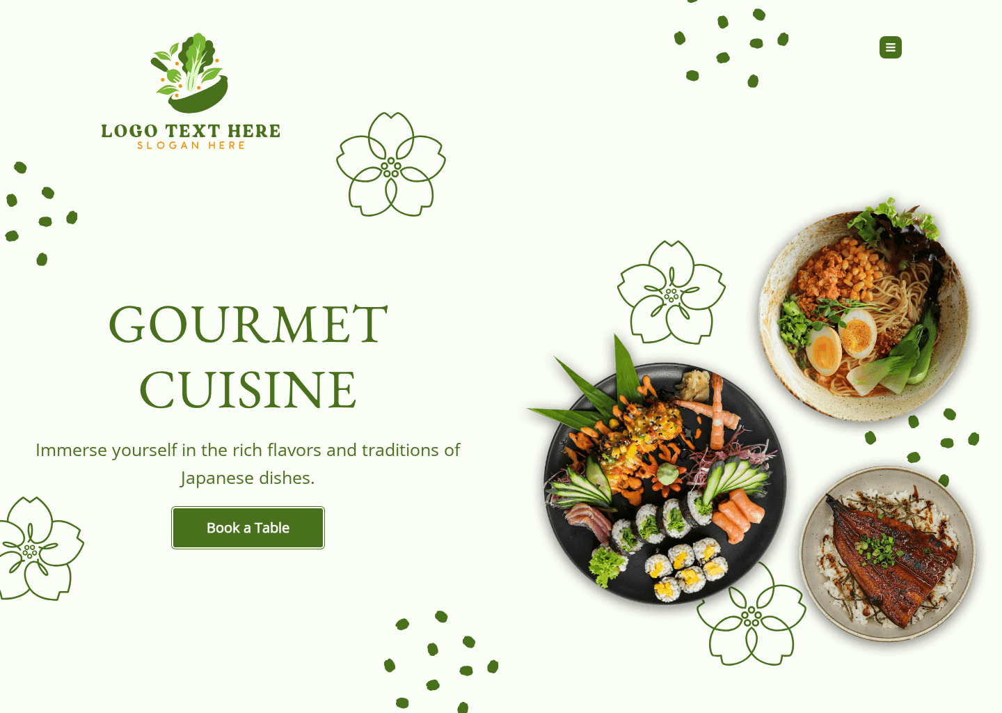 Savoring Japanese Cuisine Website Preview