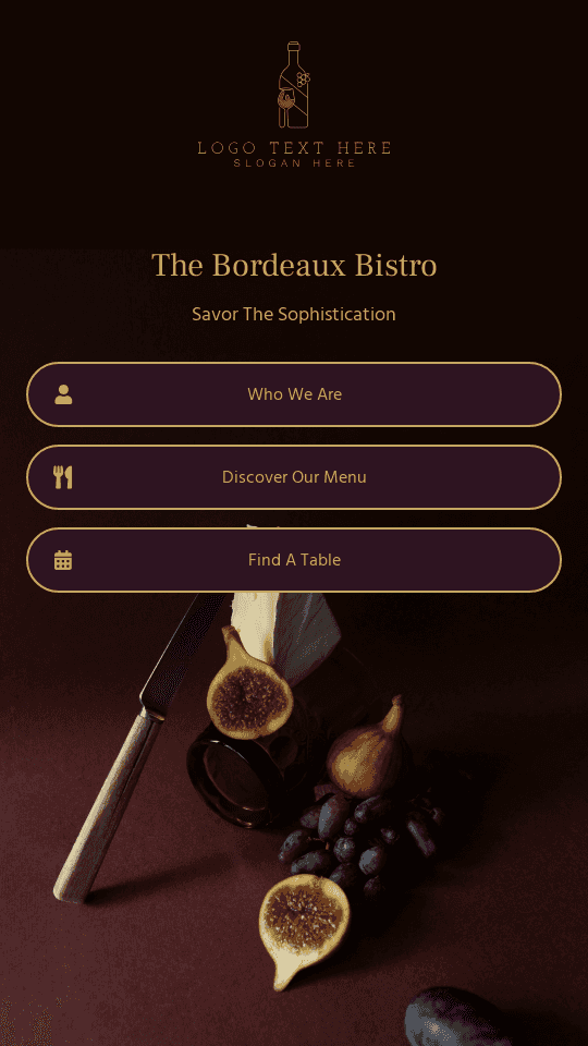Fine Dining Restaurant Link In Bio Design