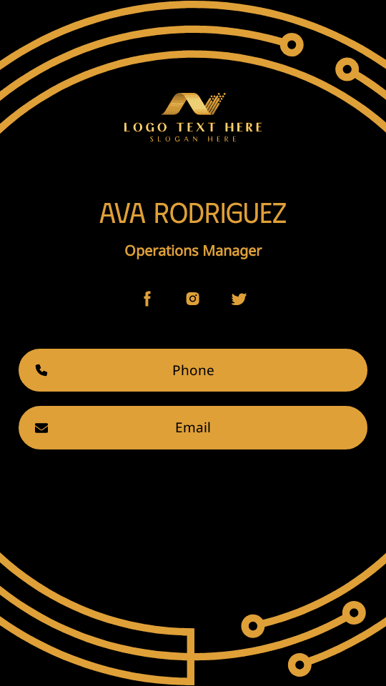 Business Operations Manager Digital Business Card
