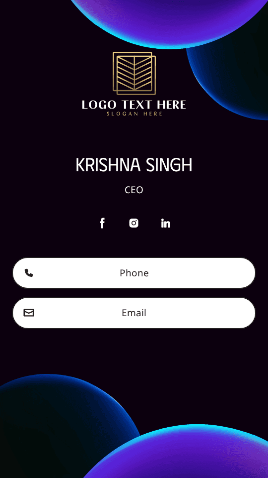 Business Portfolio CEO  Digital Business Card Preview