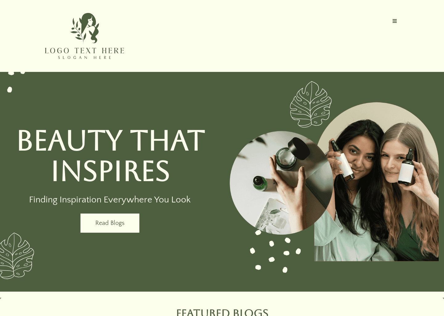 Beauty Artist Blog website design