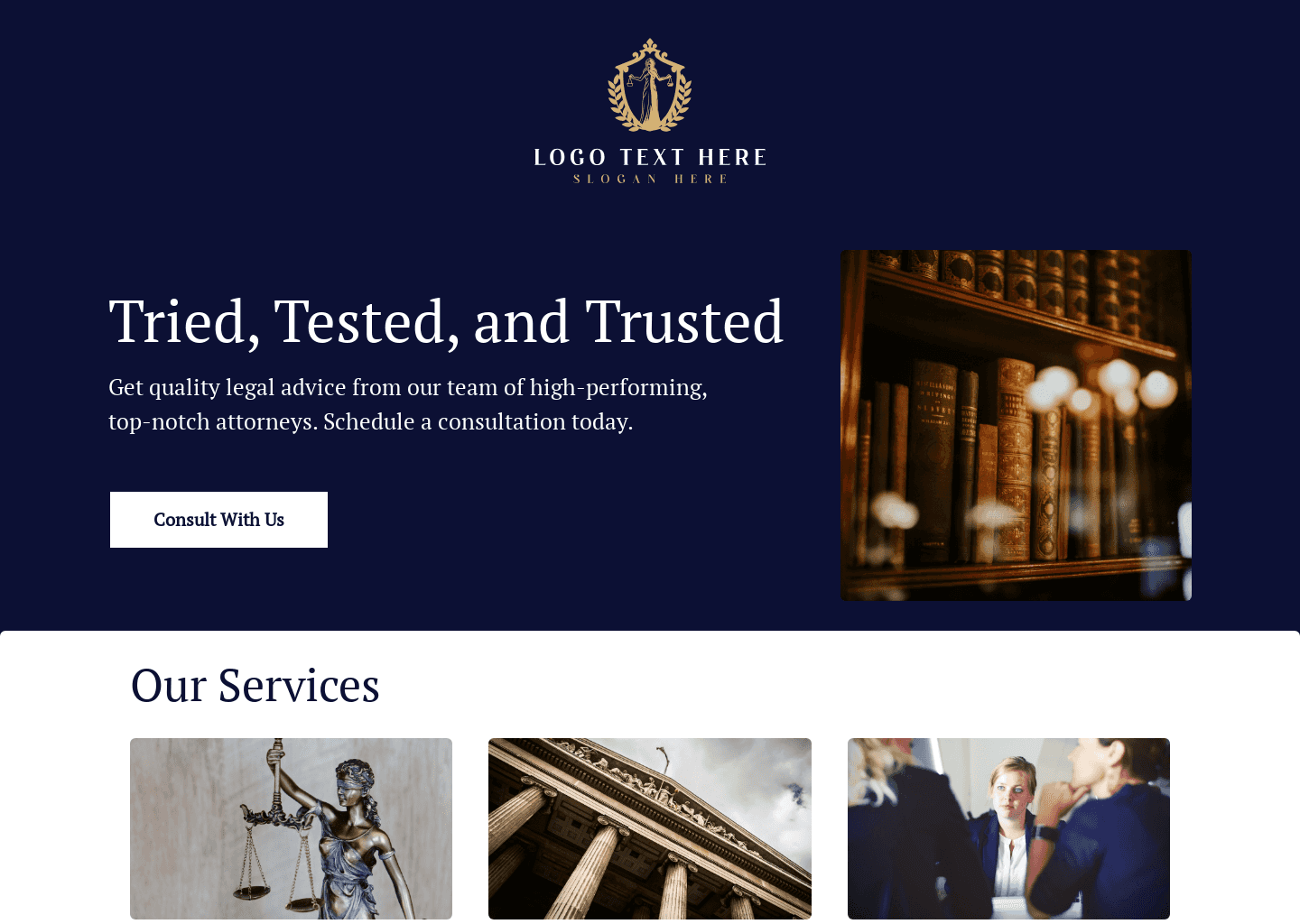 Justice Hub Firm Website Preview