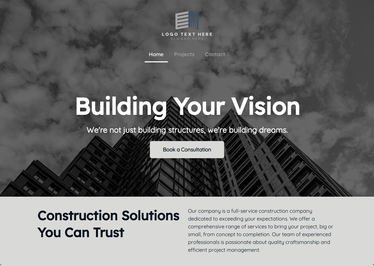 Construction Builder Business Website