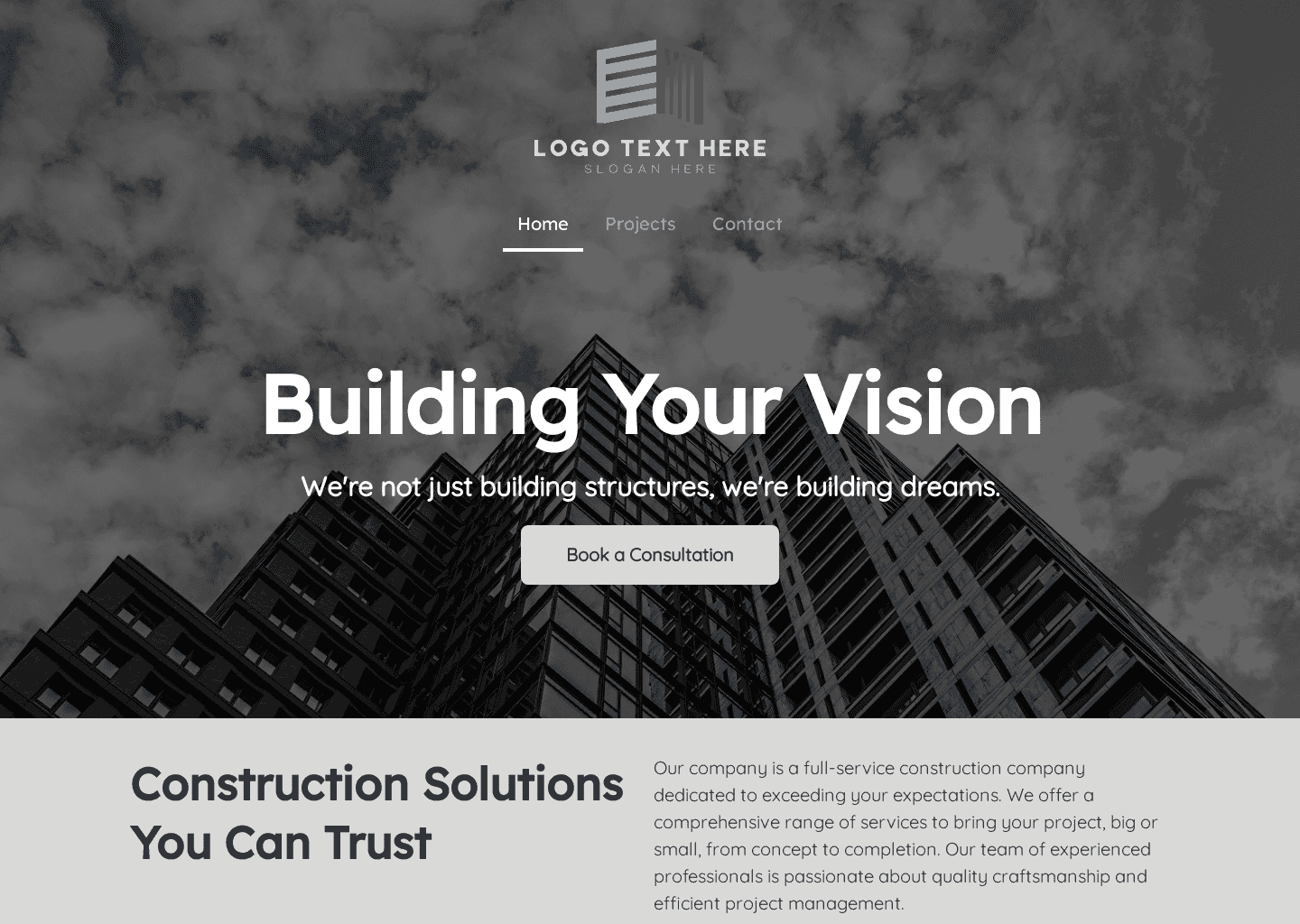 Construction Builder Business Website