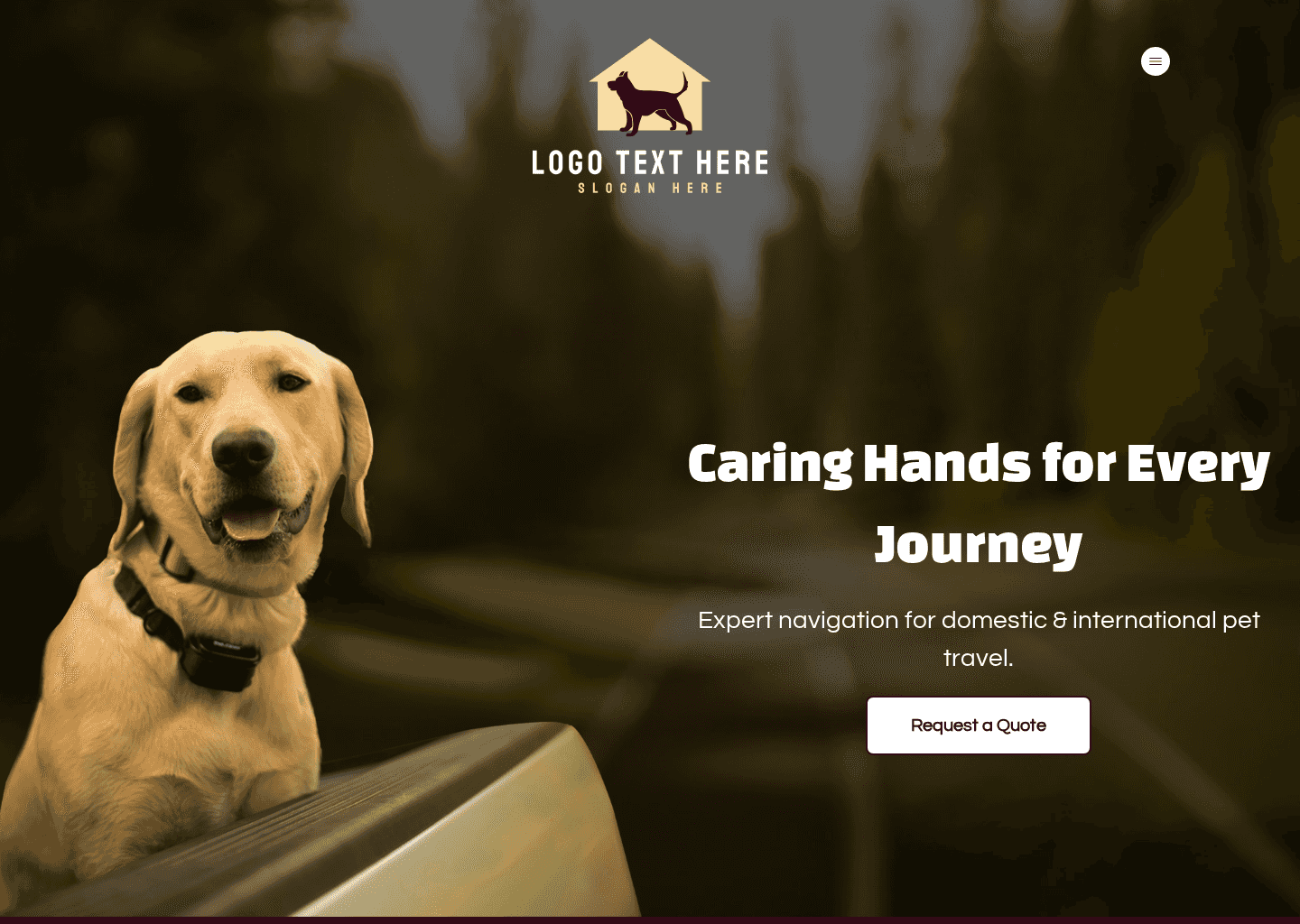 Pet Transport Solutions Website Preview
