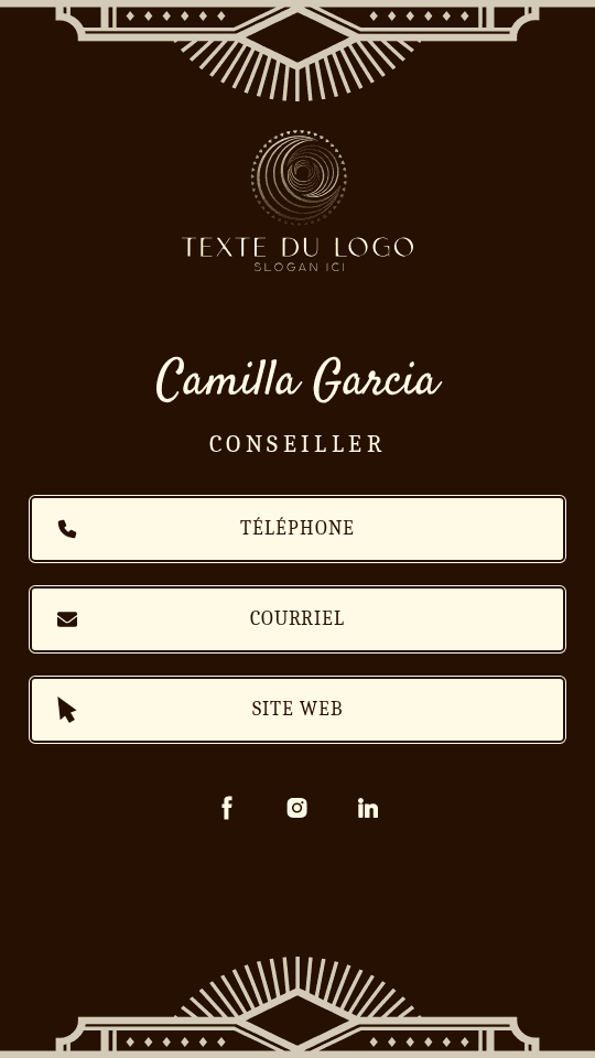 Conseiller en agence d'affaires Digital Business Card