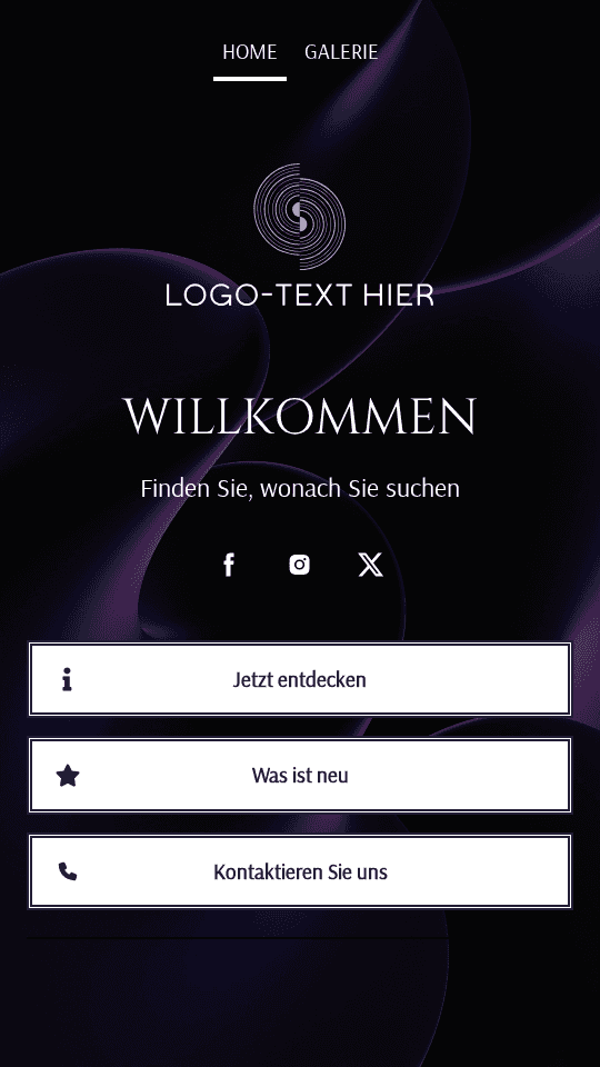 Allgemeine Geschäftsbegrüßung Link in Bio