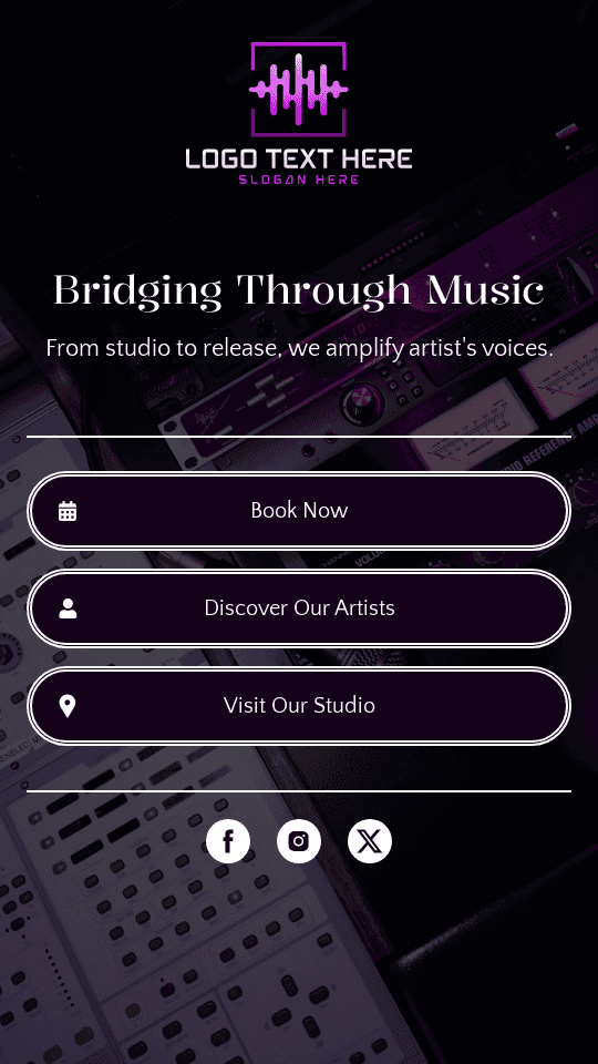 Music Label Studio Link in Bio Preview