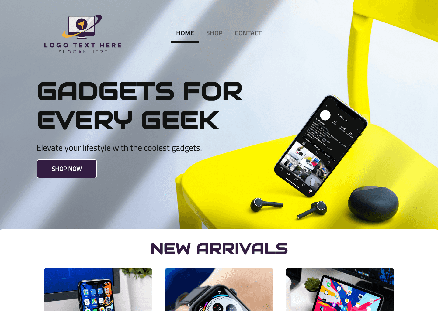 Tech Gadget Store Website Preview