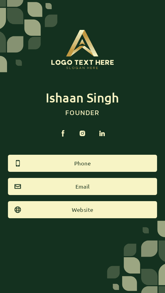 Business Manager Digital Business Card Preview